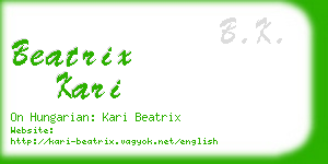 beatrix kari business card